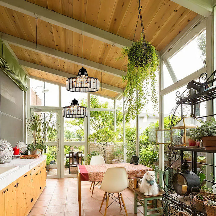 Industrial Metal Lantern Pendant Light