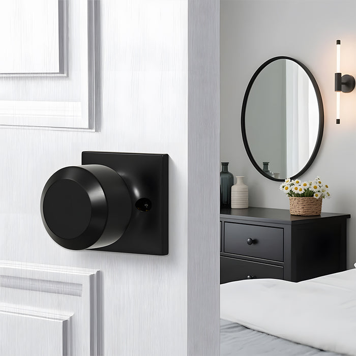 Black Simple Round Door Knob for Room
