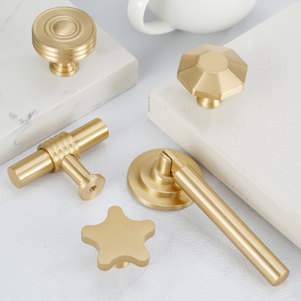 Goldenwarm Solid Brass Cabinet Hardware Drawer Pulls and Knobs