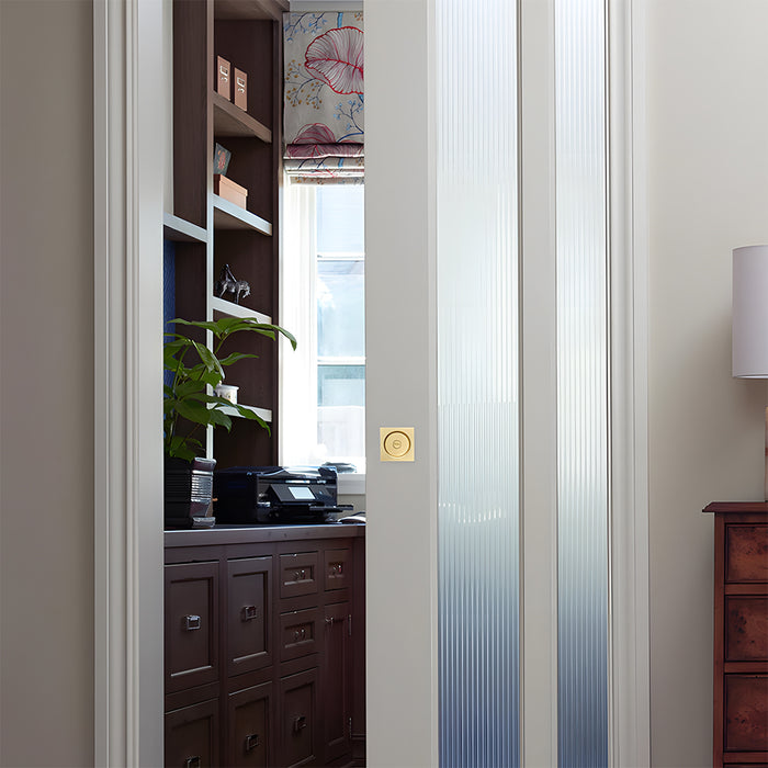 Square Pocket Door Lock with Pull