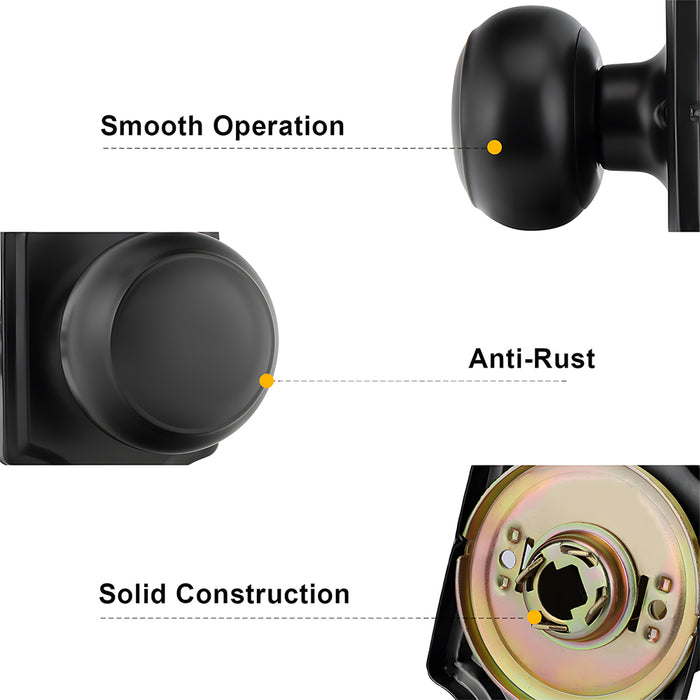 ‎Stainless Steel Interior Door Privacy & Passage Door Knob