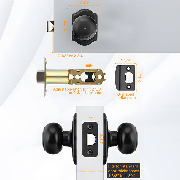 ‎Stainless Steel Interior Door Privacy & Passage Door Knob