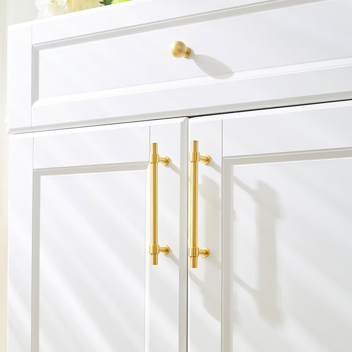 Gold Brass T-shaped Cabinet Handles