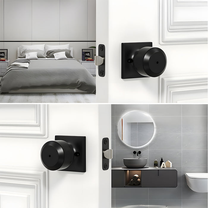 Black Simple Round Door Knob for Room