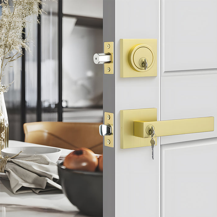 Entry Door Locksets Exterior Door Handle and Deadbolt Set