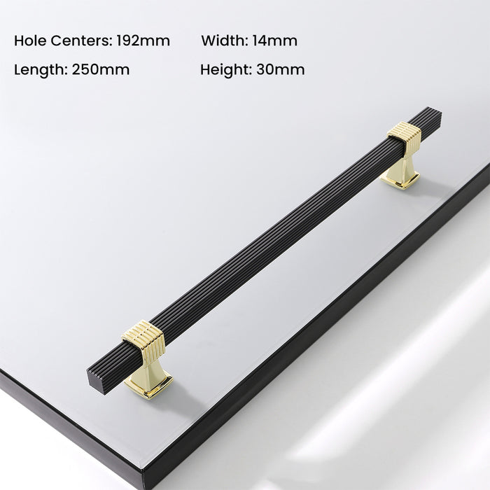 Gold Black Modern Aluminum Alloy Square Cabinet and Drawer Handles