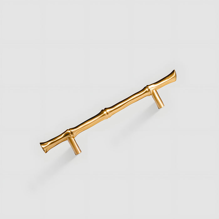 Bamboo Modern Brass Cabinet Handles