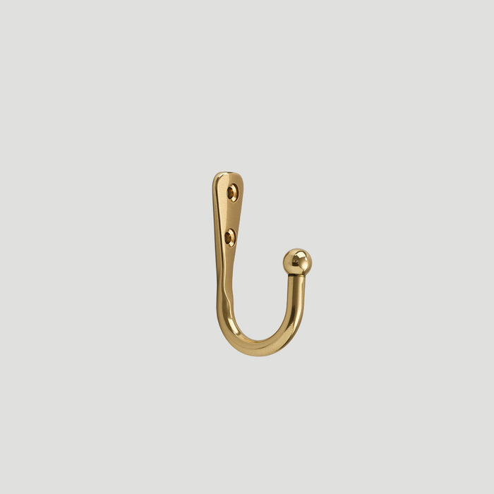 Vintage Brass Single Wall Hooks