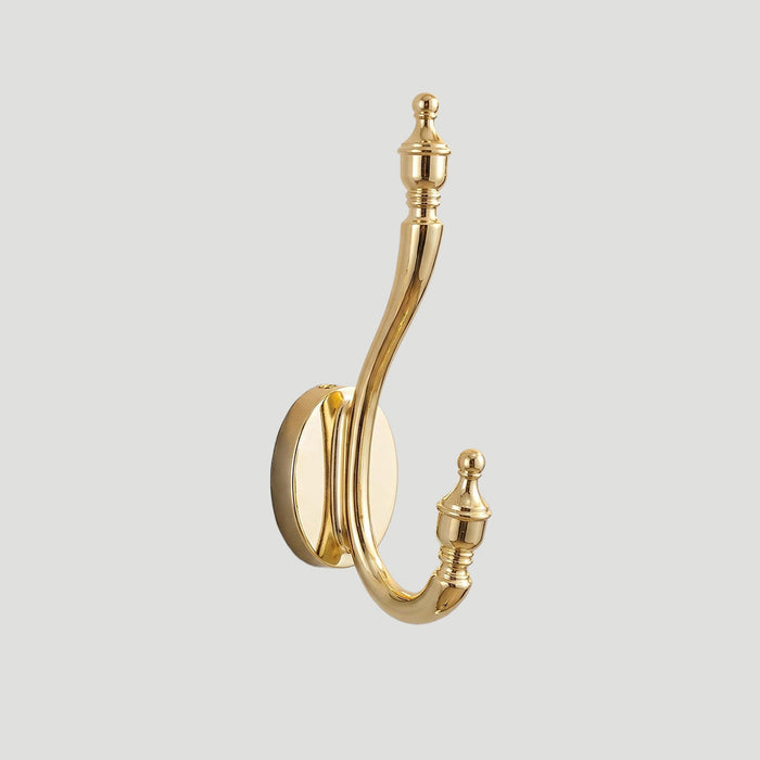 Vintage Brass Wall Mounted Coat Hooks