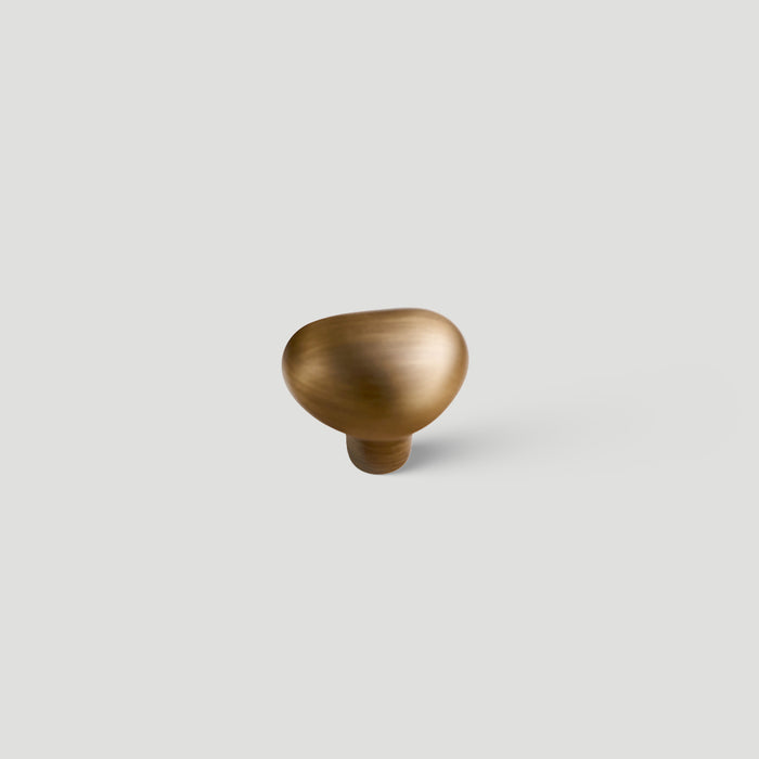 Organic Pebble Brushed Mushroom Drawer Knobs for Kitchen
