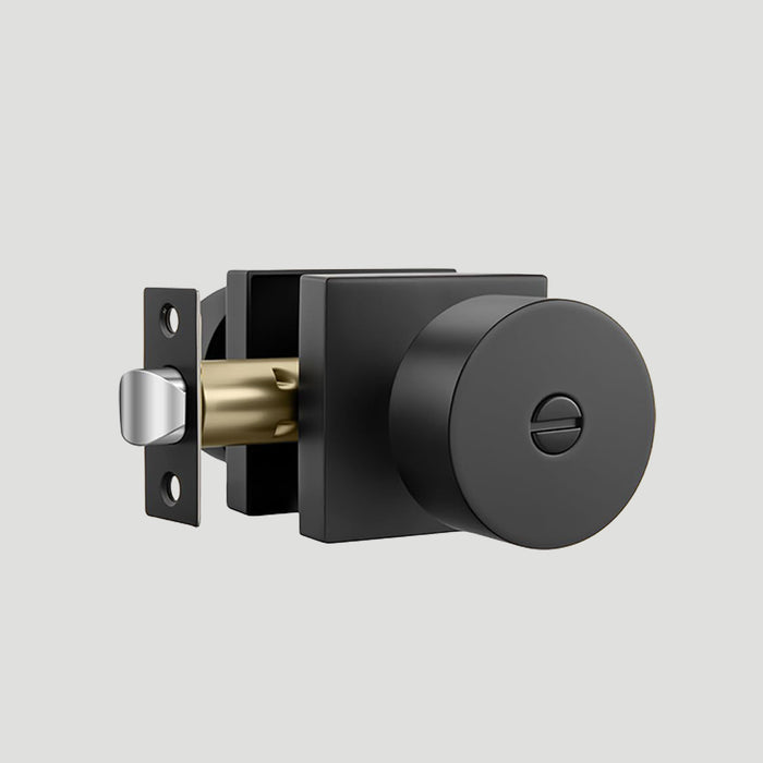 Modern Matte Black Privacy Door Knob for Bedroom & Bathroom