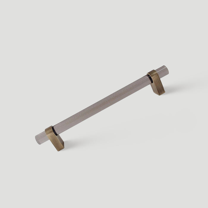 Modern Acrylic and Brass Drawer Pulls Cabinet Handles