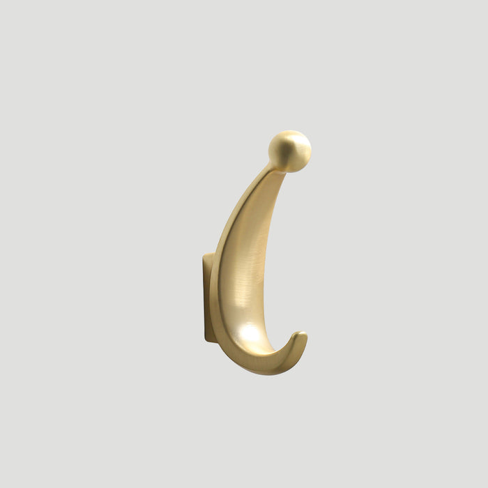 Modern Curved Zinc Alloy Dual Wall Hooks