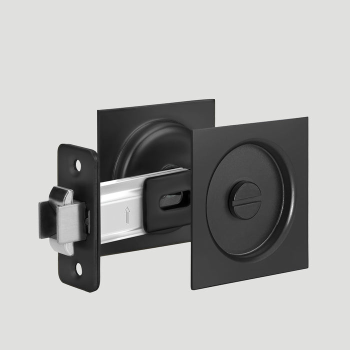 Square Pocket Door Lock with Pull