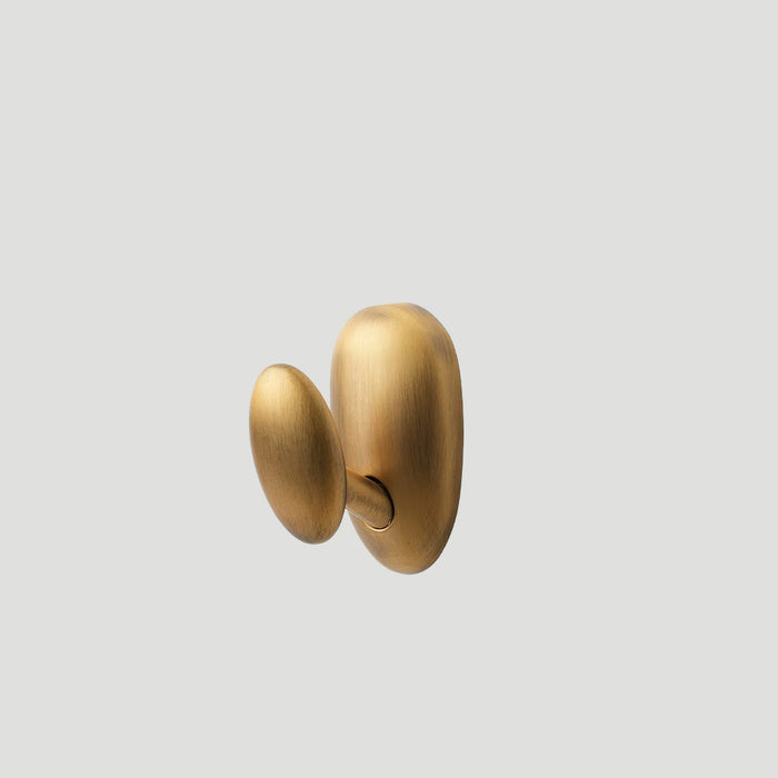 Modern Solid Brass Sculptural Pebble Coat & Towel Hooks