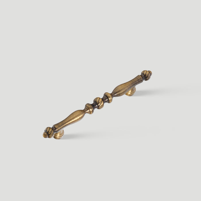 Vintage Solid Brass Spindle Cabinet Handles