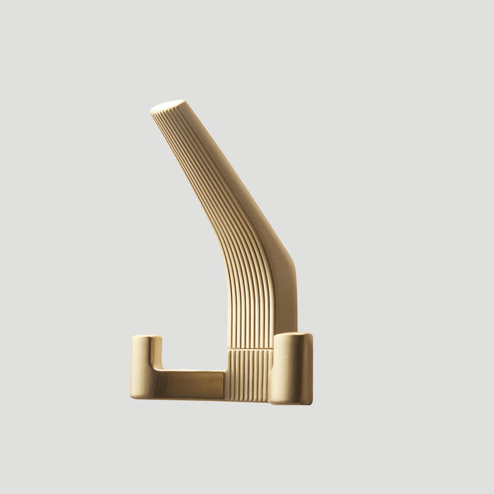 Modern Fluted Zinc Alloy Heavy Duty Double Wall Hooks