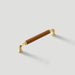 Modern Woven Leather Cabinet Pulls with Curved Zinc Alloy Base
