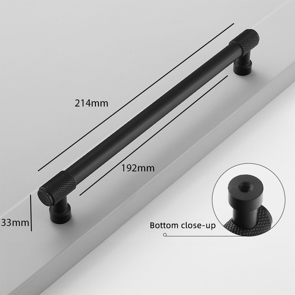Goldenwarm Simple Modern Kitchen Cabinet Handles Long Black Pulls