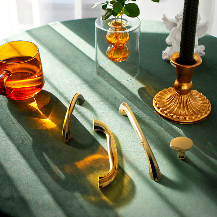 Minimalism Gold Zinc Alloy Cabinet Handles for Homes Decoration