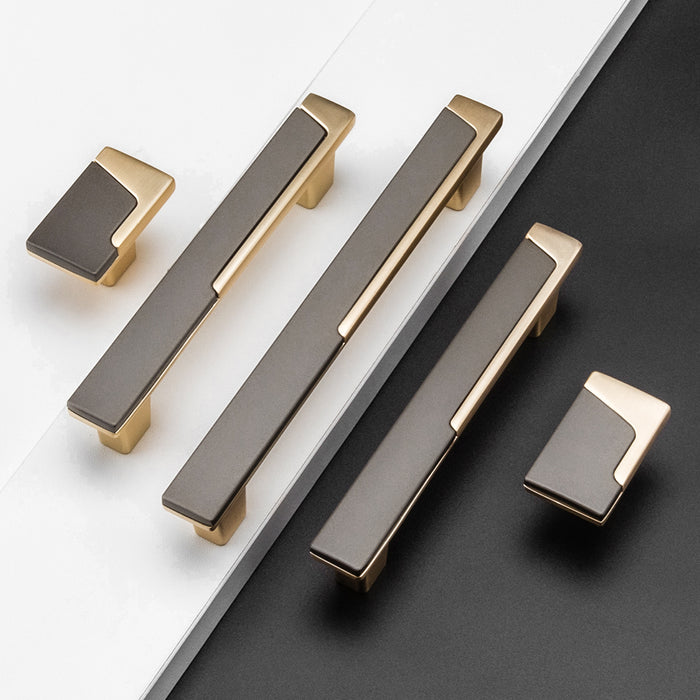 modern dresser knobs and pulls Champagne Bronze Jasper Cabinet Knobs and Drawer Pulls