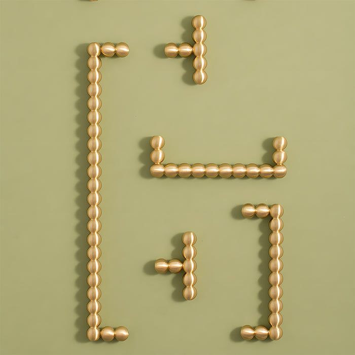 Vintage Spherical Brass Cabinet Handles