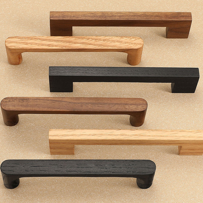 Wooden Furniture Handle Natural Walnut Kitchen Cabinet Handles