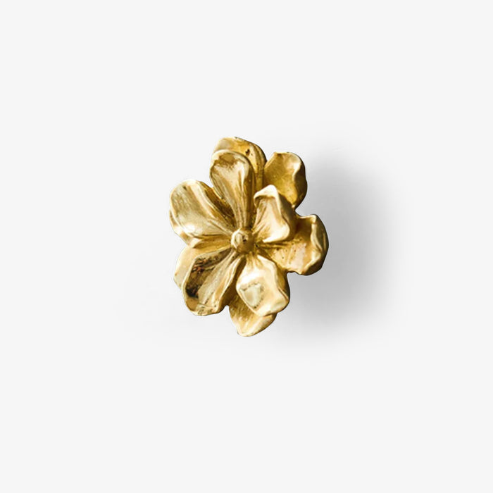 gold flower dresser knobs Cabinet Pulls Gold Pulls Brushed Brass Flower Knob for Kitchen Goldenwarm
