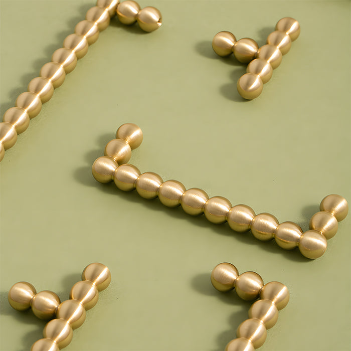 Vintage Spherical Brass Cabinet Handles