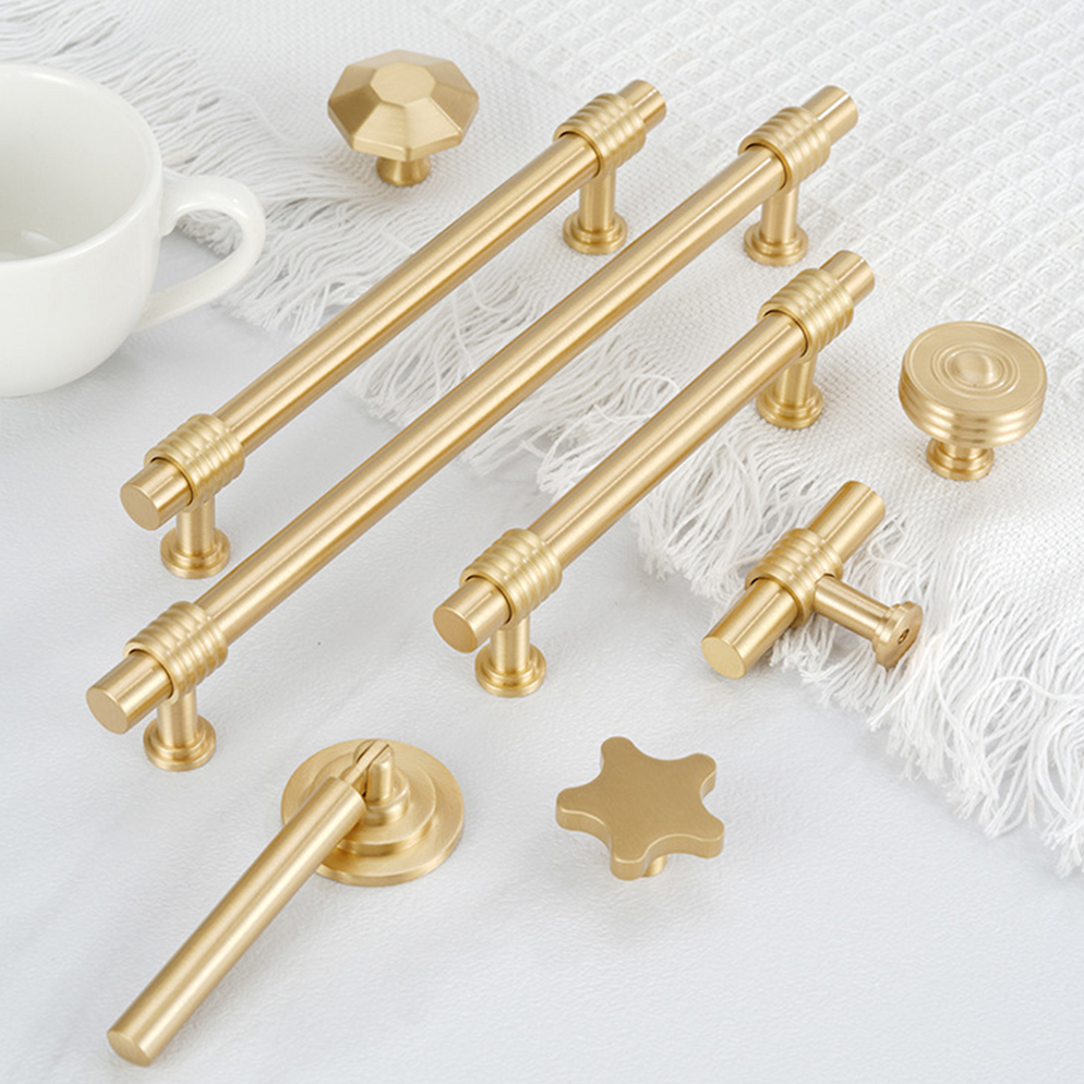 Goldenwarm Solid Brass Cabinet Hardware Drawer Pulls and Knobs