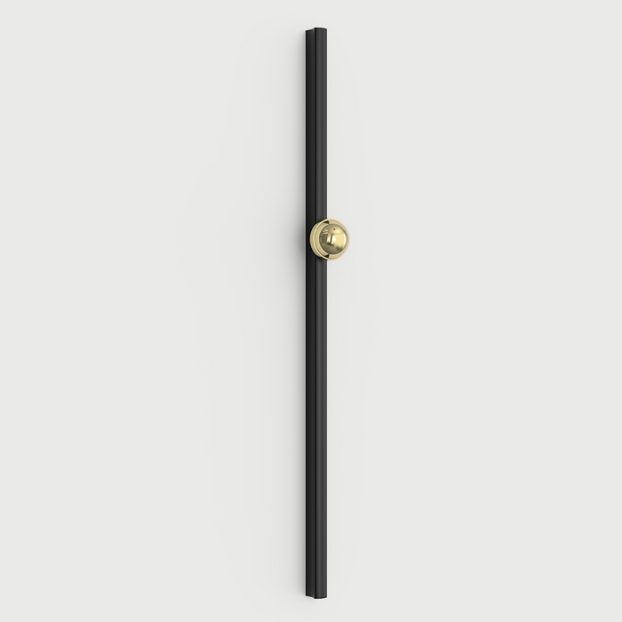 Modern Strip Gold Black Wardrobe Pulls Dresser Drawer Handles Round Semicircle Hardware