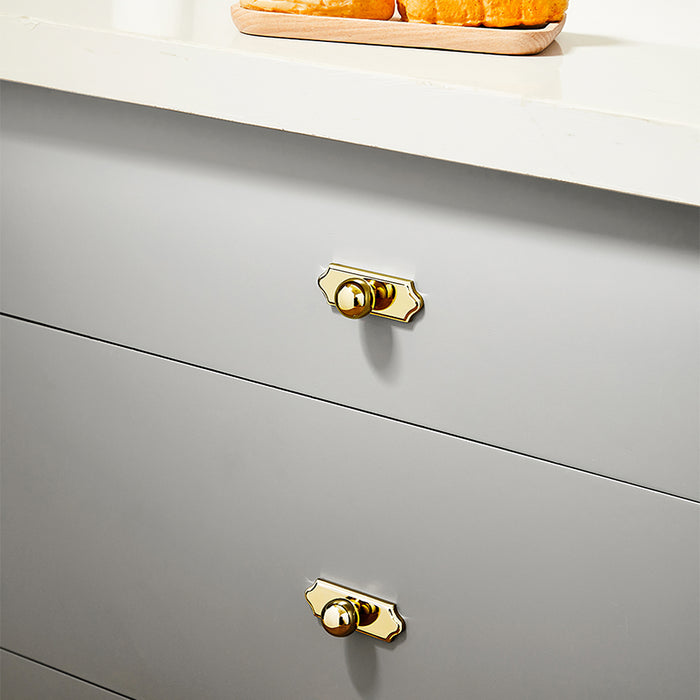 Beautify Holes Gold Kitchen Cabinets knobs with Backplate