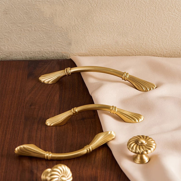 Pure Brass Shell Dresser Handles