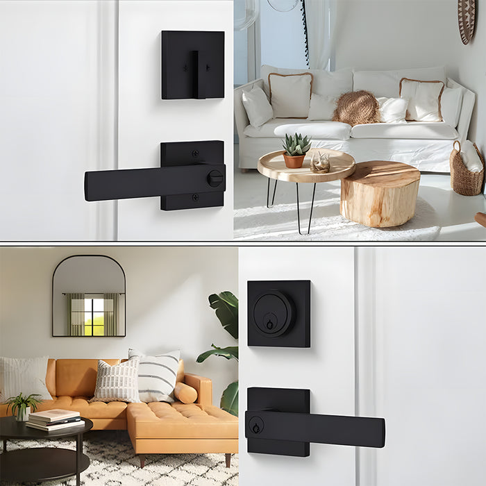 Exterior Entry Door Lock Handleset with Deadbolt