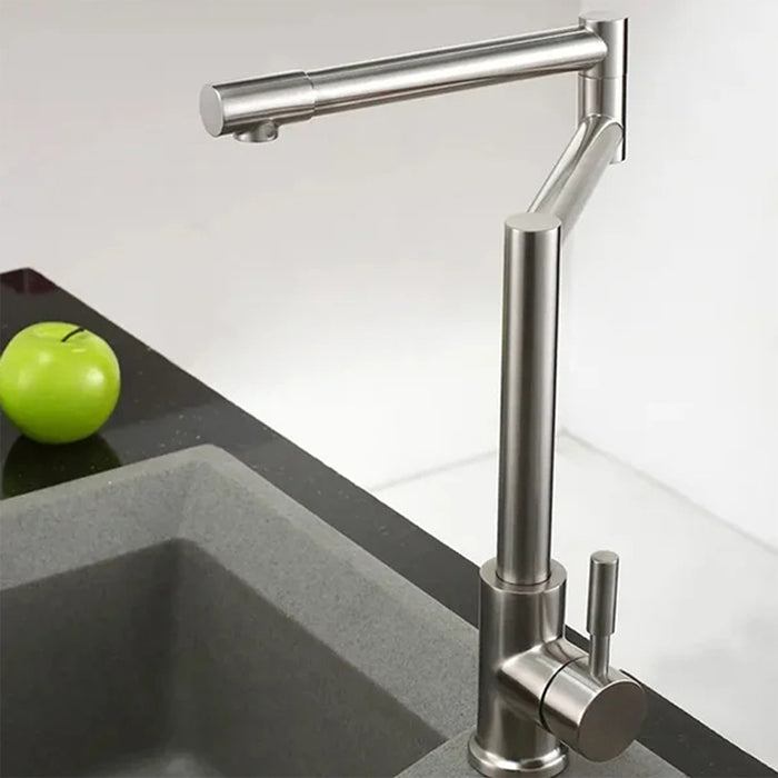 Stainless Steel Deck Mounted Folding Stretchable Kitchen Faucets