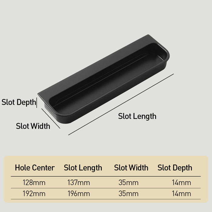 Rounded Corners Modern Multi-color Recessed Handles