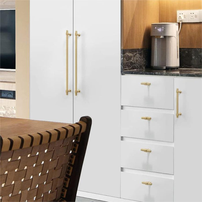 Goldenwarm Brass Kitchen Handles Cabinet Pulls Black & Gold Drawer Pulls