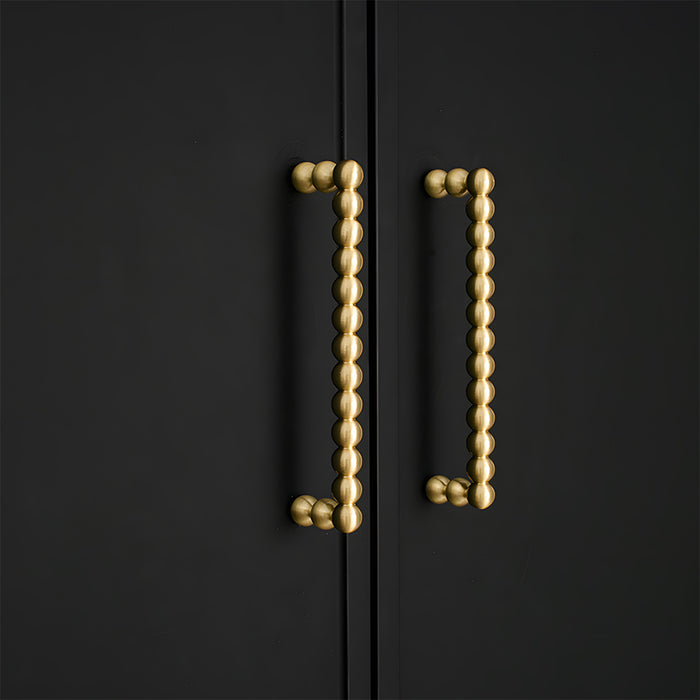 Vintage Spherical Brass Cabinet Handles