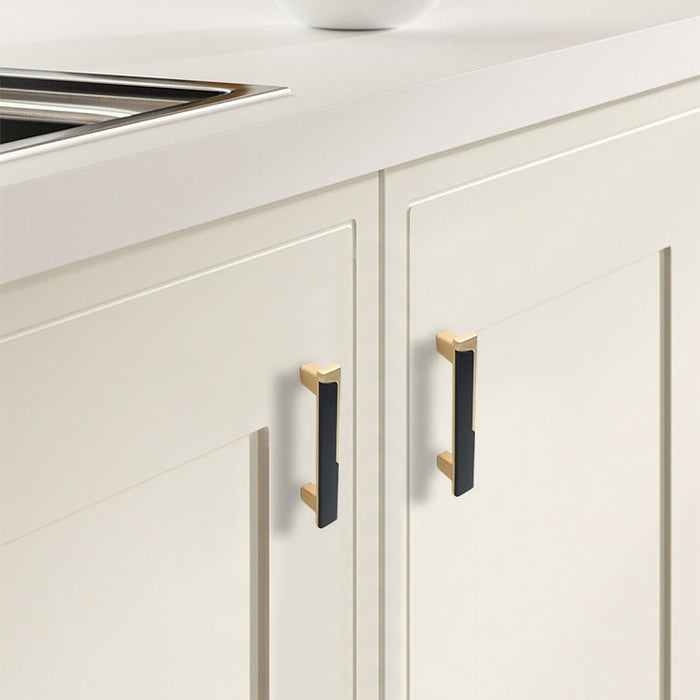 dresser handles modern Modern 5" Flat-End Matte Black Cabinet Drawer Bar Pull