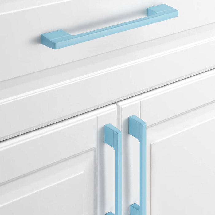 Simple Color Glaze Zinc Alloy Household Cabinet Drawer Handle