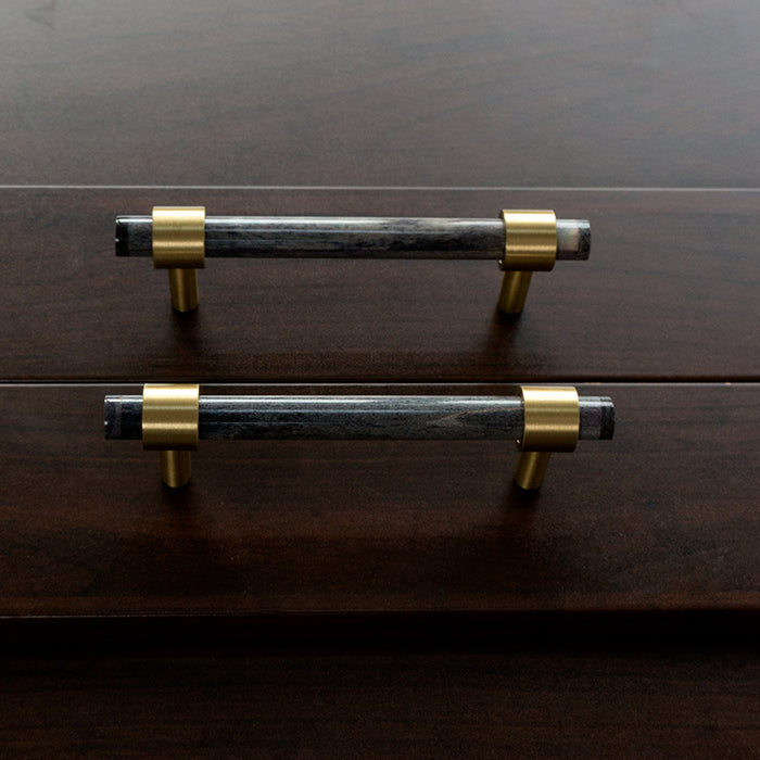 Nordic Bone and Horn T Bar Brass Cabinet Handles Drawer Knobs Handles