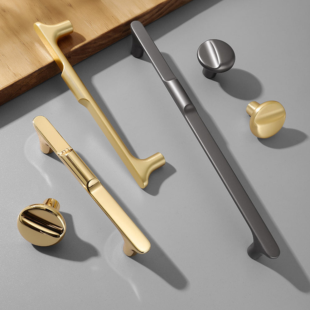 Goldenwarm Cabinet Handles Square Zinc Alloy Modern Wardrobe Handles