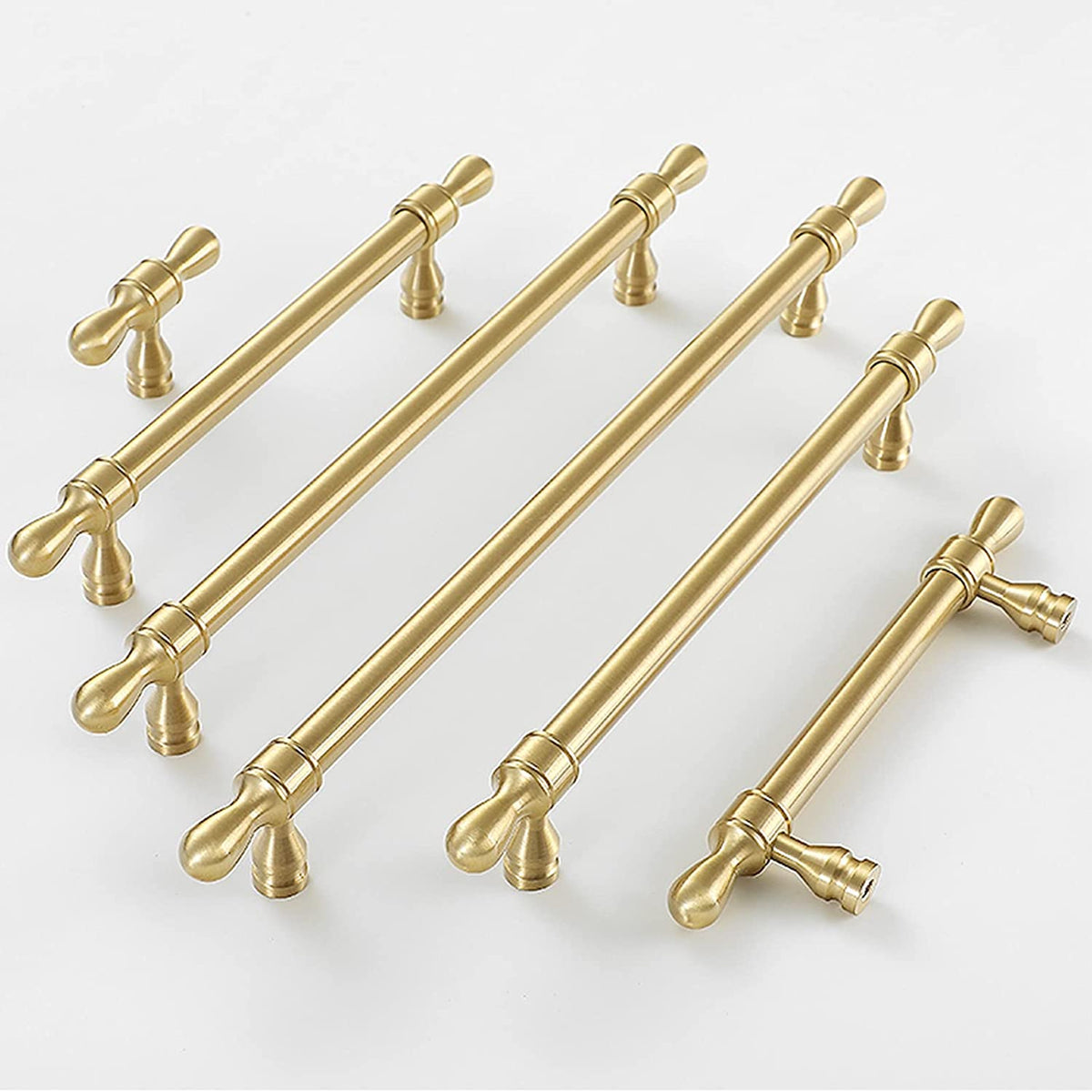 Cabinet Handles Drawer Knobs And Dresser Pulls Soild Gold Brass Solid ...