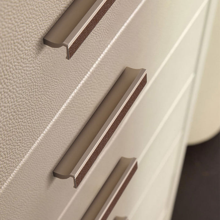 Leather Square Aluminum Alloy Cabinet Handles