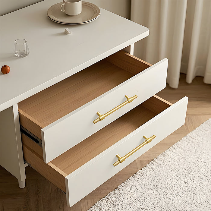 Solid Brass Knurled Kitchen T-Bar Cabinet Pulls