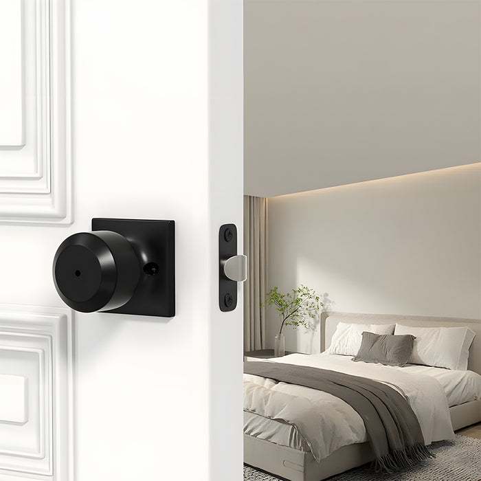 Black Simple Round Door Knob for Room