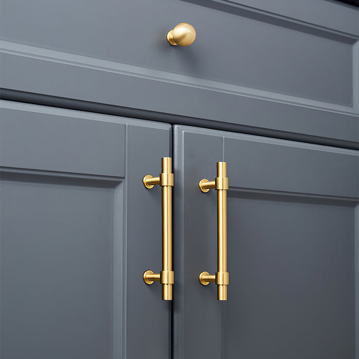 Gold Brass T-shaped Cabinet Handles
