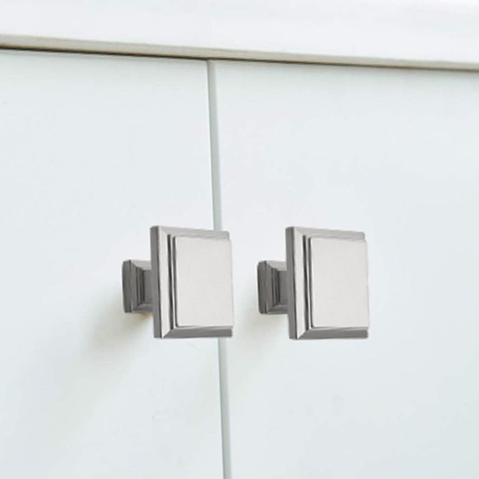 Cabinet Knobs Square Solid Drawer Handles for Bathroom