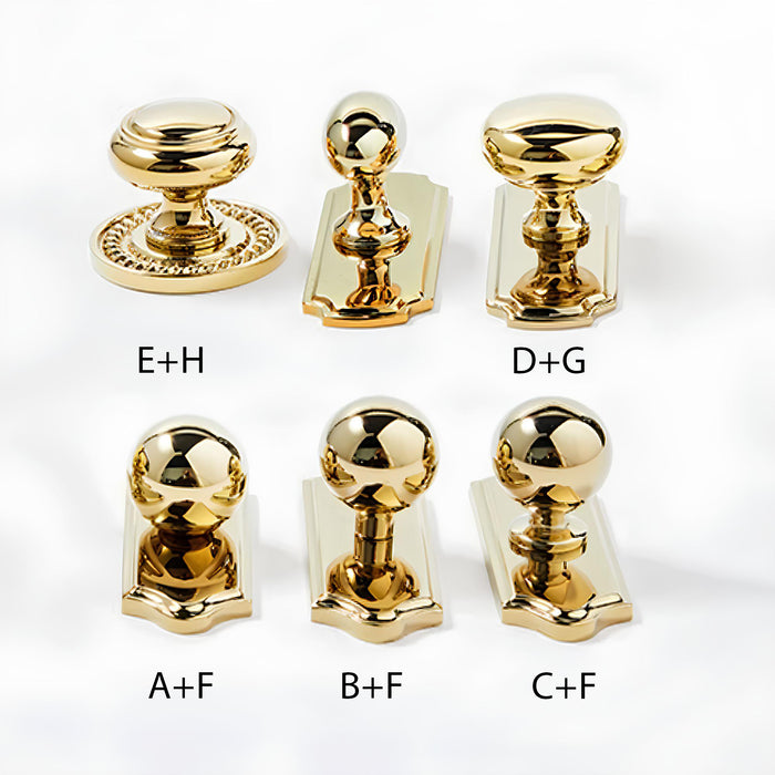 Beautify Holes Gold Kitchen Cabinets knobs with Backplate