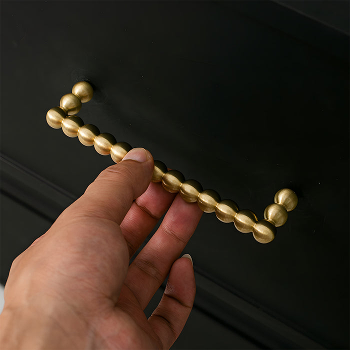 Vintage Spherical Brass Cabinet Handles